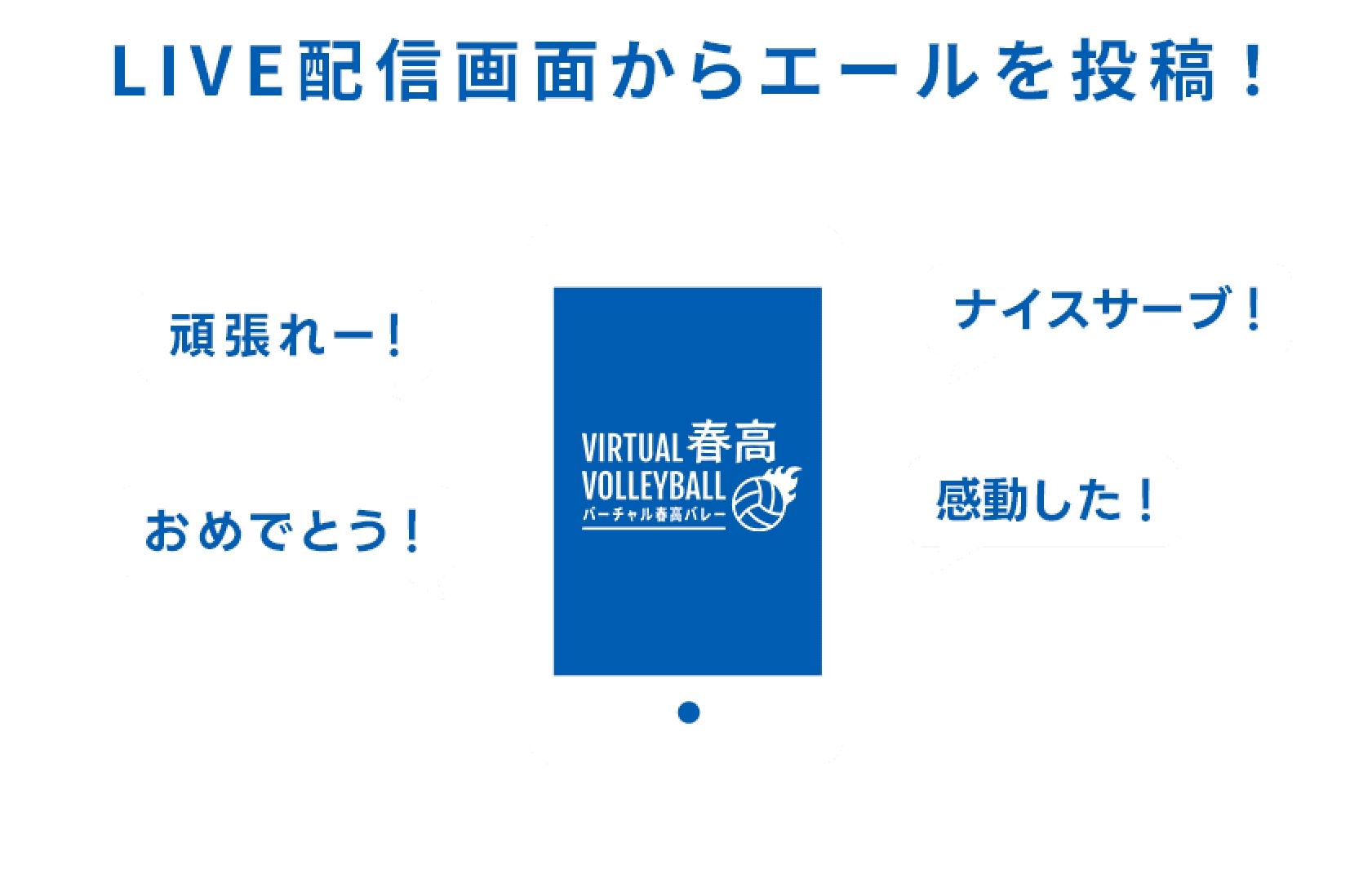 LIVE配信画面からエールを投稿！