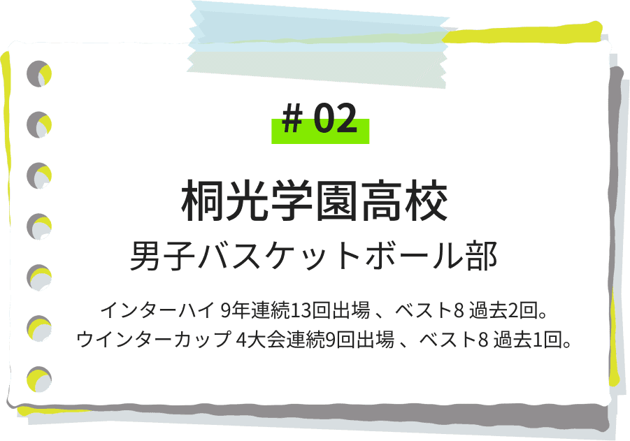 桐光学園高校 男子バスケットボール部