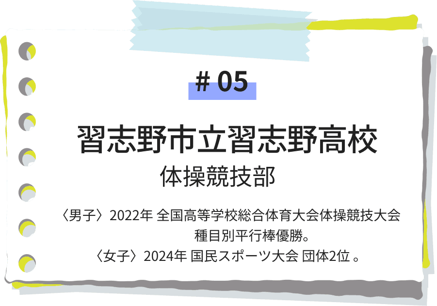 習志野市立習志野高校 体操競技部