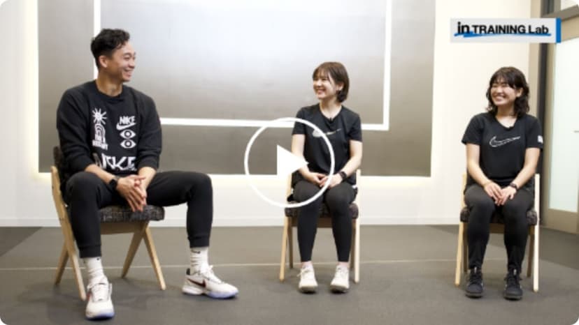 選手のスタイルと強みに合わせたサポート。チームで落合選手を支える。