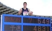 男子400m障害で30年ぶり高校記録