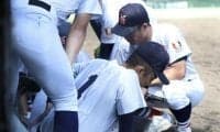 横浜・織田翔希 打球直撃で緊急降板