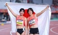 日本女子初 田中友梨が七種競技で金