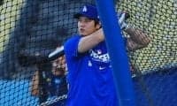 大谷翔平 フリー打撃で135m特大弾