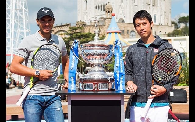  錦織とナダルが、ティビダボの丘の頂でミニテニス [バルセロナ・オープン] 