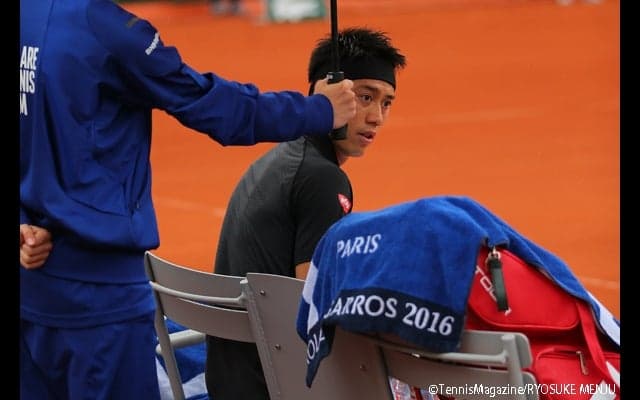  錦織とボレッリの1回戦は第3セット途中で降雨順延 [全仏オープン] 