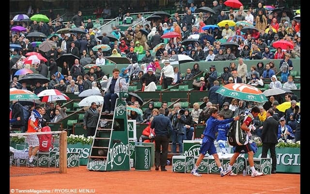  大会10日目も降雨によりキャンセル [全仏オープン] 