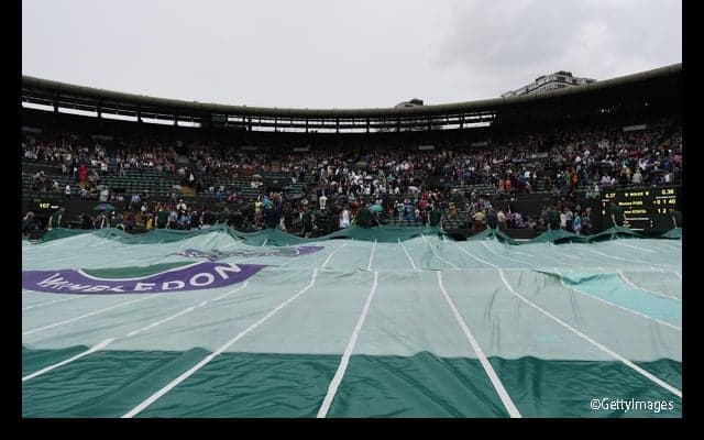  降雨のため男子シングルス1回戦12試合が順延 [ウィンブルドン] 