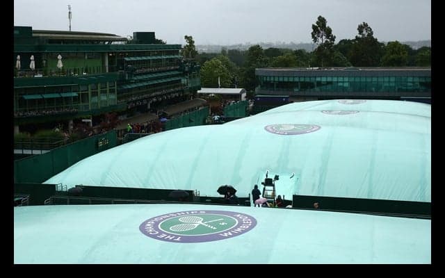  男子シングルス2回戦14試合と1回戦6試合が降雨順延 [ウィンブルドン] 
