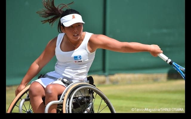  車いすの部がスタート、上地結衣はシングルスでの初戦突破ならず [ウィンブルドン] 