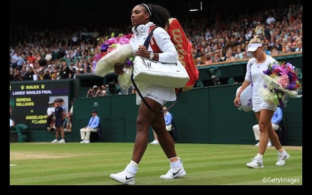  女子決勝はセレナがケルバーから第1セットを先取 [ウィンブルドン] 