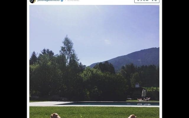 長友佑都、合宿中のリラックスタイム「天気も良く自然に囲まれて最高」