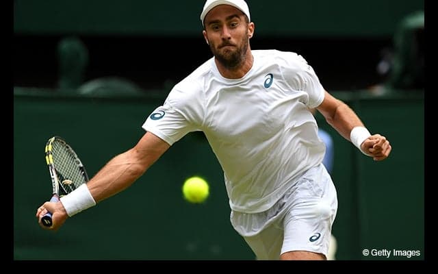  第1シードのジョンソンは杉田祐一を破って準々決勝へ [名誉の殿堂テニス選手権] 