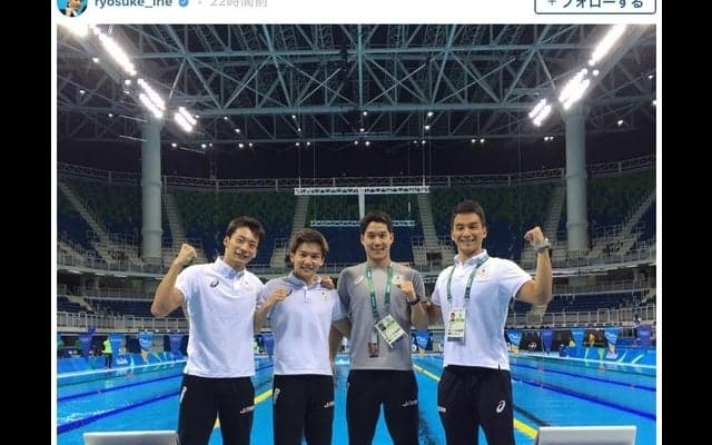 競泳・入江陵介、メインプールで初スイム！「泳ぎやすい！」