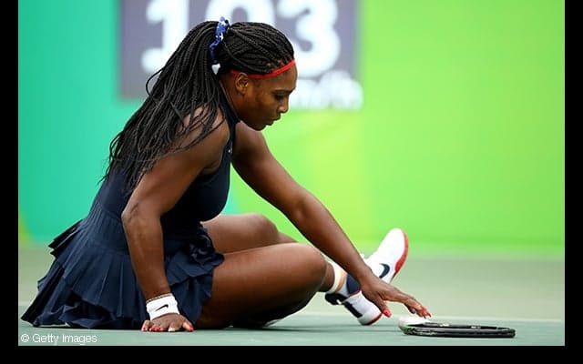  セレナ・ウイリアムズが荒れた内容で初戦突破、ダブルスは4つ目の金メダル獲得の可能性が消滅 [リオ五輪] 