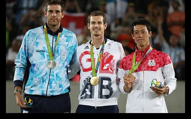  男子シングルスのメダリスト3選手 [リオ五輪] 