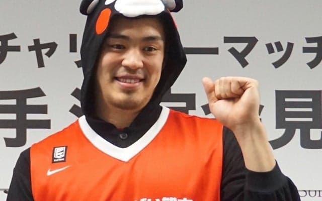 Bリーグの永吉佑也、くまモンと意気投合「ブラザー感がある」