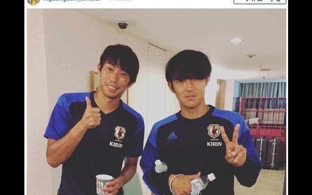 サッカー代表・宇佐美貴史＆東口順昭、揃って黒髪にイメチェン！…「元気そうでよかった」