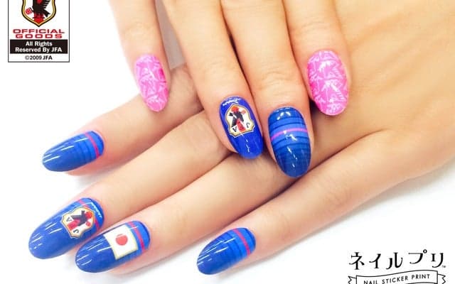 サッカー日本代表チームデザインのネイルシール配信…ネイルプリ