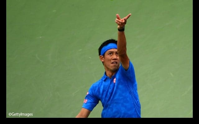  第3セットを制した錦織が3回戦進出に王手 [全米オープン] 