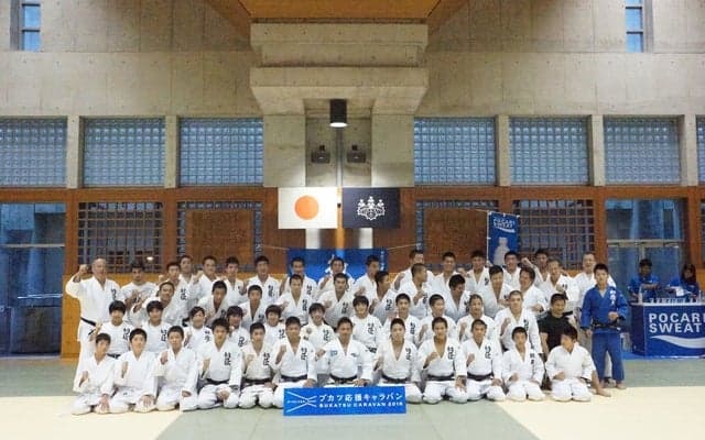 柔道家・野村忠宏、桐蔭学園柔道部に直接指導…ブカツ応援キャラバン