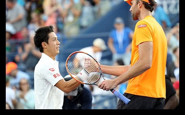  211cmカルロビッチの超高速サービスを攻略し、錦織がベスト8へ [全米オープン] 