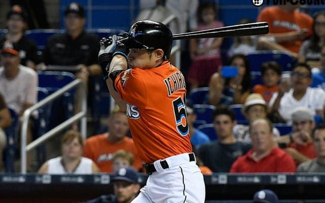 イチロー3試合ぶり先発で前田健太から中前打　3022安打で歴代25位まで「1」