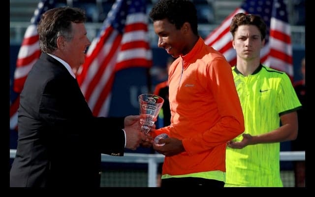  男子シングルスはカナダのオーガー アリアシムがケマノビッチを破って優勝 [全米オープン・ジュニア] 