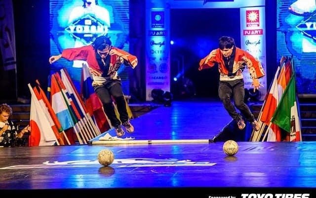 フリースタイルフットボール世界大会、日本人チームが2年連続でトップ3獲得