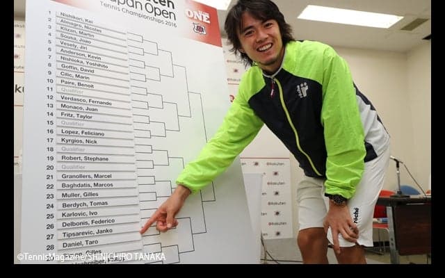  シングルスのドローが決定、錦織は過去2勝1敗のアルマグロと対戦 [楽天ジャパンオープン] 