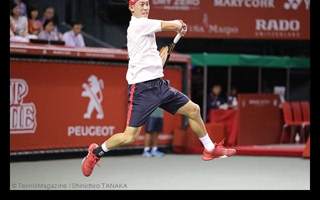  錦織は対戦相手変更にも焦らず対処、スタンド満員の初日勝利に「ほっとしている」 [楽天ジャパンオープン] 