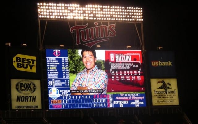 球場で開催　ゴルフと野球の垣根を越えたプロモーションイベント