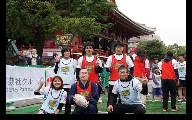  お寺でラグビー？　ストリートラグビーアライアンス、一般社団法人化発表と体験会を実施 