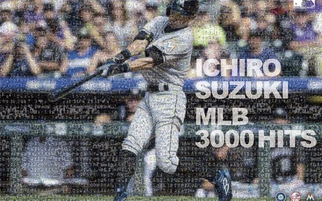 イチローのMLB3000本安打達成記念ジグソーパズル…写真4000枚を使用