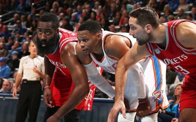 7試合連続トリプル・ダブルを達成したウェストブルックを最後の最後で止めたロケッツが接戦を制す