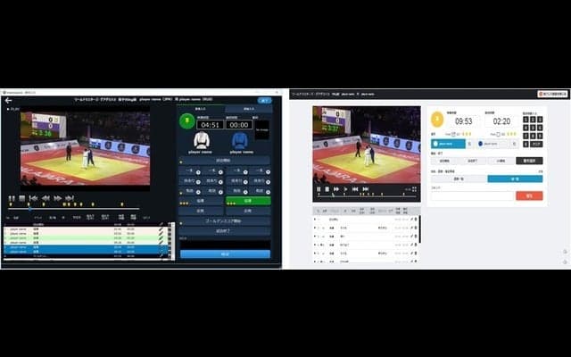柔道の試合映像を取り込み、選手・審判を分析する「GOJIRA」開発