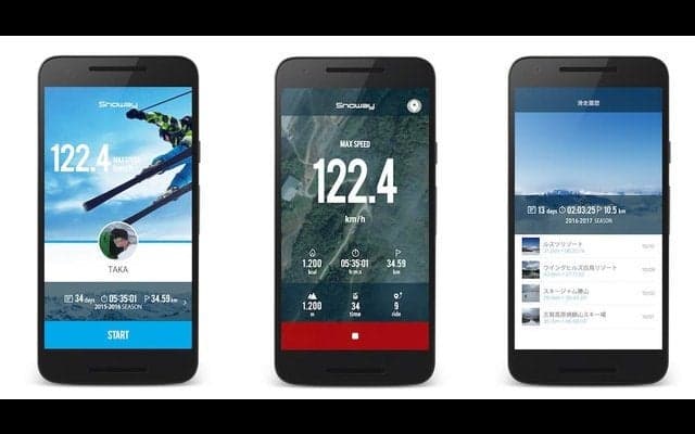 雪山で滑走距離やスピードを記録できるアプリ『Snoway-スキー＆スノーボード滑走記録』