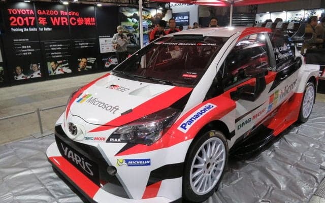 【東京オートサロン2017】トヨタのブースはWRC開幕モード…「トップ選手に選ばれたことは自信」と首脳