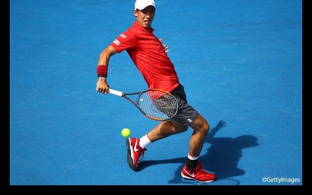  錦織とシャルディの2回戦、第1セットは6-3で錦織 [全豪オープン] 