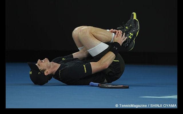 マレーが試合途中に右足首をひねるも、最後までやり切る [全豪オープン] 