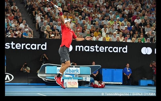  錦織とフェデラーの4回戦は最終セットに突入 [全豪オープン] 