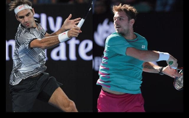  男子準決勝、フェデラー対ワウリンカ [全豪オープン] 