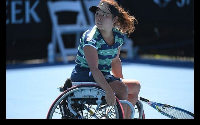  車いすの部がスタート、上地結衣が快勝で初戦を突破 [全豪オープン] 