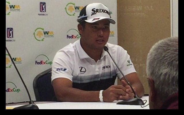 松山が公式記者会見に出席！ 「また優勝できたらうれしい」