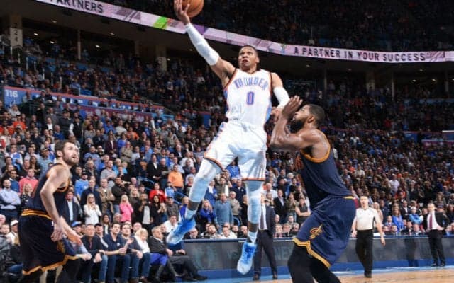 ウェストブルック26度目のトリプル・ダブル！ オフェンスリバウンドで圧倒したサンダーがキャバリアーズを撃破