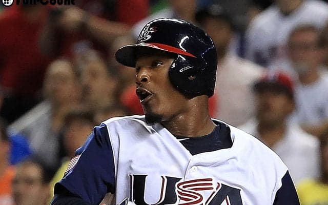 米国、序盤で大量7点リード　2年連続2冠アレナドが2回に3ラン