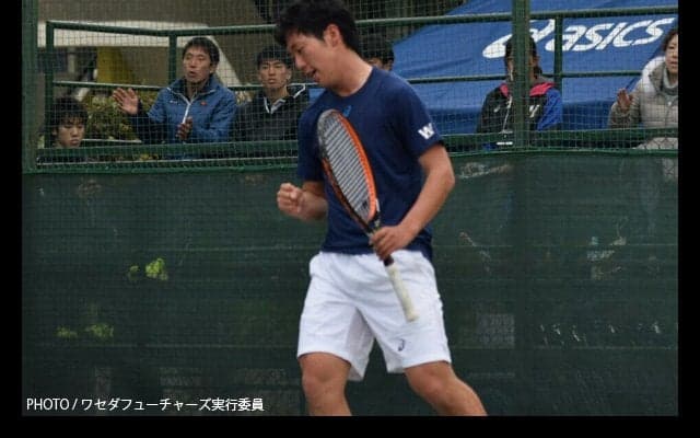  本戦がスタート、早稲田大2年の古田伊蕗が第7シードの志賀正人を破って初戦突破 [F2早稲田フューチャーズ] 