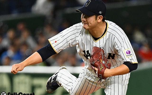 侍・菅野、弾丸ライナーの逆転2ラン浴びる　山田の先頭打者弾で先制も…