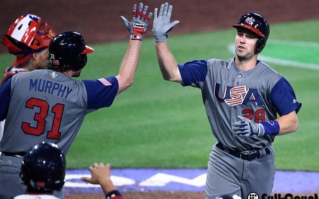 アメリカが捕手ポージーのソロ弾で1点追加　2点を追いかけて後半戦へ