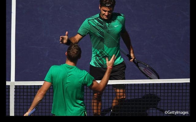  フェデラーがソックを破り、決勝はワウリンカとのスイス人対決に [BNPパリバ・オープン] 